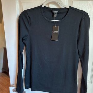 Lauren Ralph Lauren Navy Long Sleeve Crew Tee